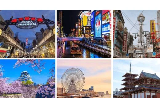 Osaka - Thành phố của ẩm thực và lễ hội, nổi tiếng với Lâu đài Osaka, Dotonbori và Takoyaki.