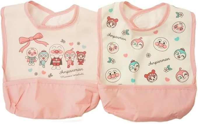 Tạp dề không tay Anpanman (Bộ 2 cái) Màu hồng IA8284