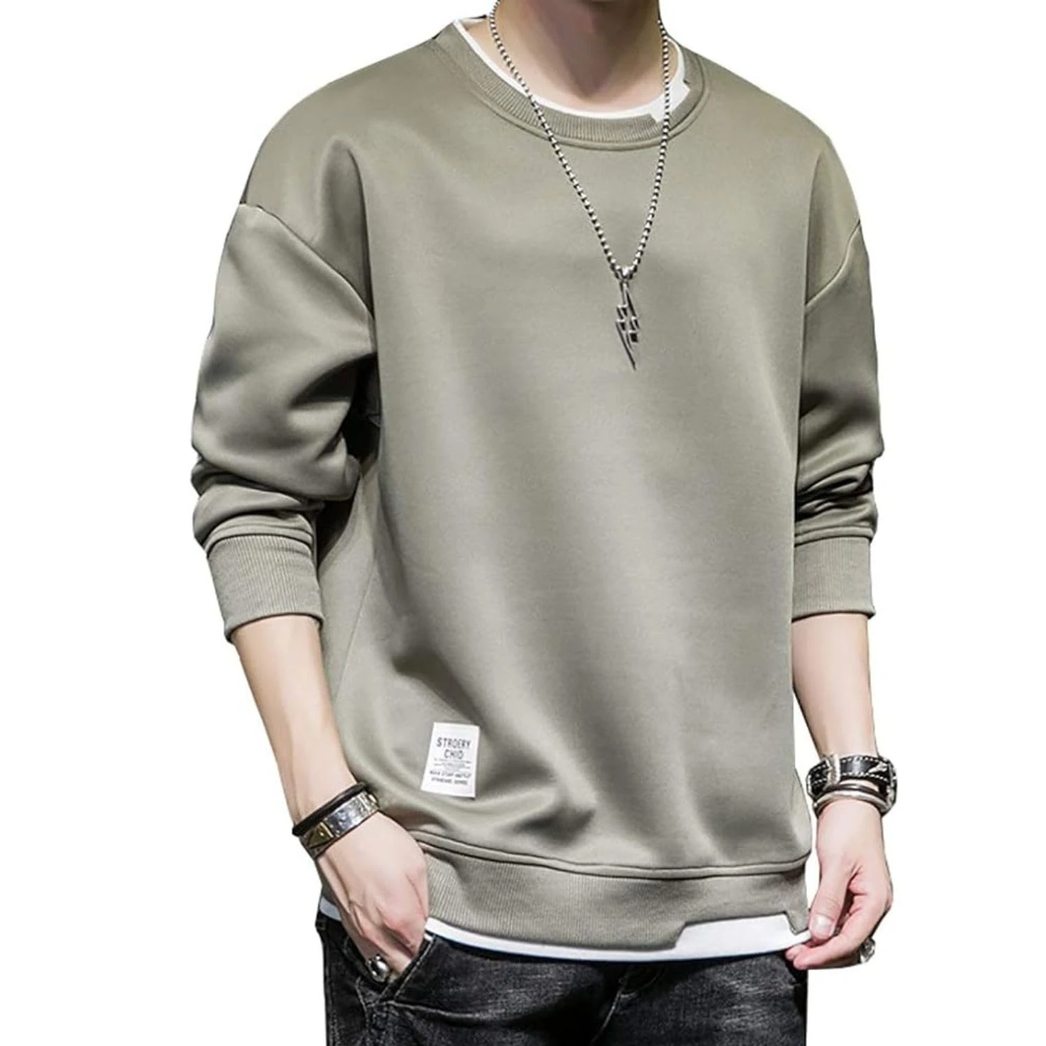 Áo nỉ nam, áo hoodie, áo thun dài tay, trang phục mùa xuân/thu, dáng rộng, áo chui đầu