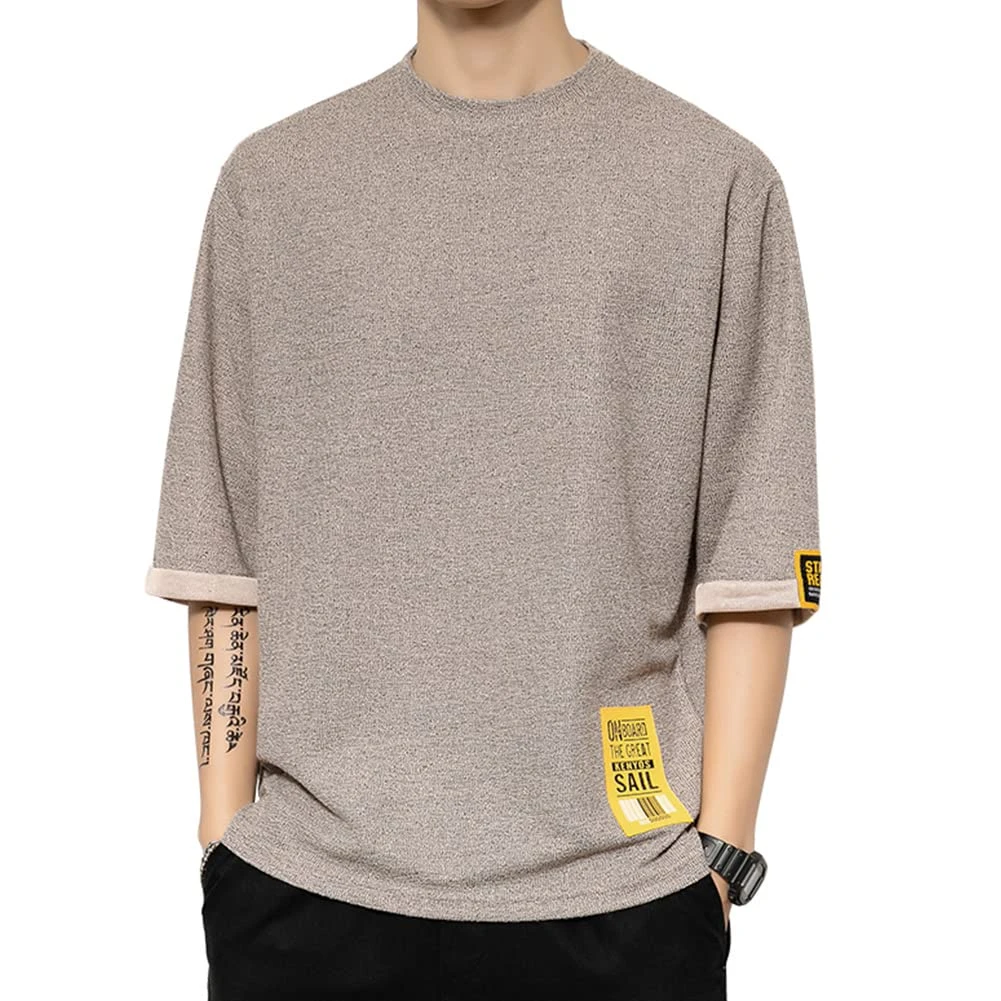 Áo thun nam tay ngắn mùa hè, kiểu cut & sewn, phong cách casual.