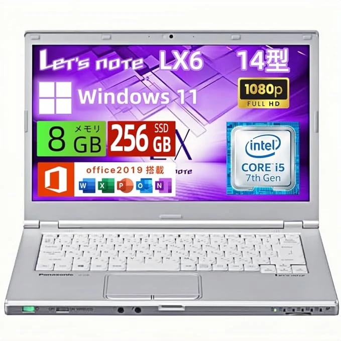 [Hàng tân trang] Laptop siêu nhẹ Panasonic Let's note CF-LX6, màn hình 14 inch FHD, CPU Core thế hệ thứ 7, RAM 8GB, SSD tốc độ cao.