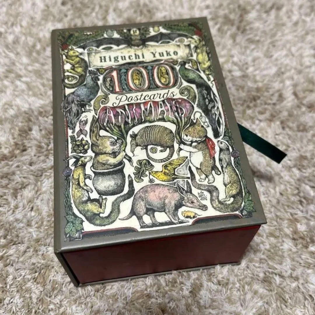 Bộ 100 bưu thiếp động vật của Yuko Higuchi - Có chữ ký