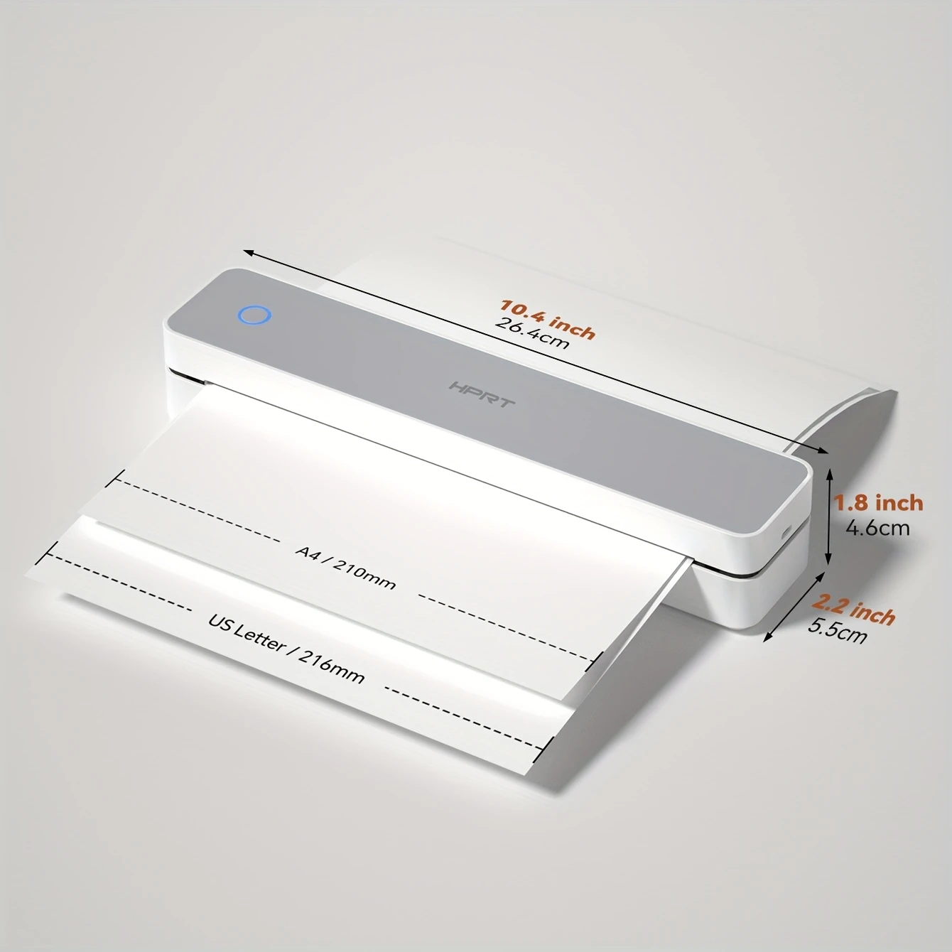 Máy In Nhiệt Di Động Không Dây HPRT MT610, Tương Thích với Nhiều Thiết Bị, Độ Phân Giải Cao 203 DPI, Hỗ Trợ Giấy Nhiệt 8.5x11 Khổ Thư Mỹ và A4, Phù Hợp cho Văn Phòng và Gia Đình, Máy In Di Động Không Mực Màu Đen