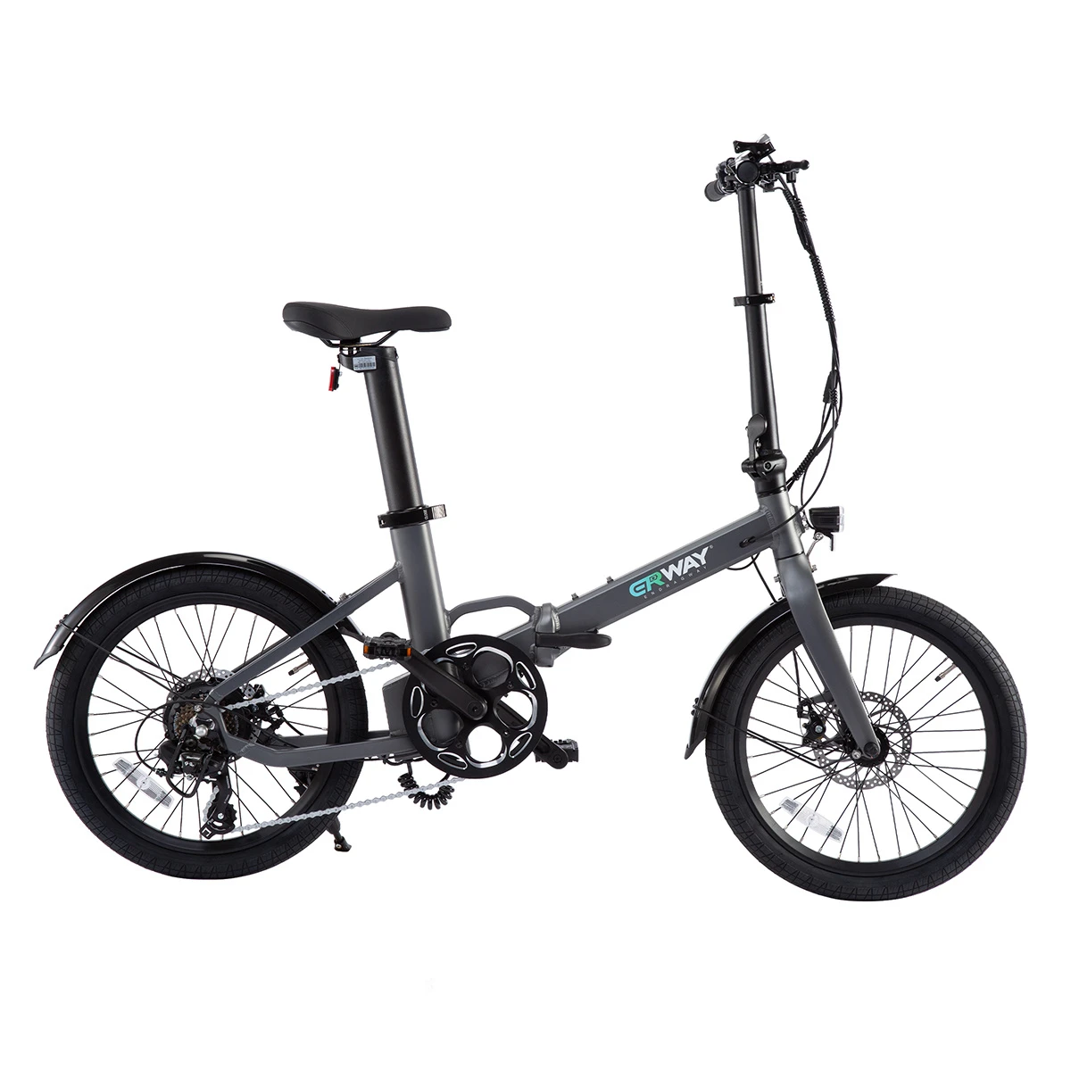 Xe đạp điện tự động ERWAY, xe đạp hỗ trợ điện gập gọn 20 inch, pin dung lượng lớn 10Ah A05, đi đường trường, không cần giấy phép, bộ chuyển động 7 tốc độ Shimano, 5 chế độ hỗ trợ, hệ thống treo 350W, xe đạp điện đi làm