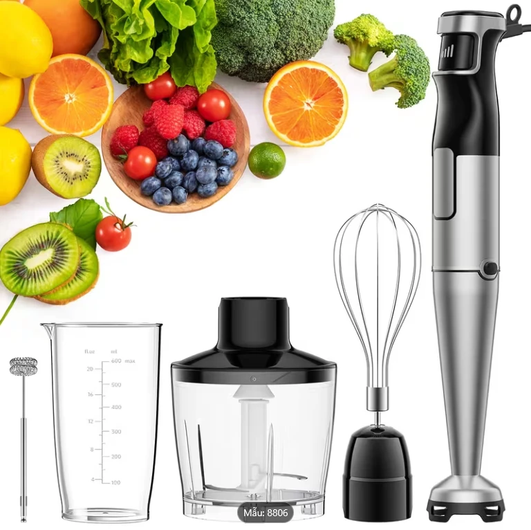 Máy Xay Cầm Tay 6-trong-1 [Mẫu Mã Hàng Đầu với Điều Chỉnh Tốc Độ Vô Hạn] Máy Xay Chống Trầy Xước, Nghiền Đá, Xay Thức Ăn Trẻ Em