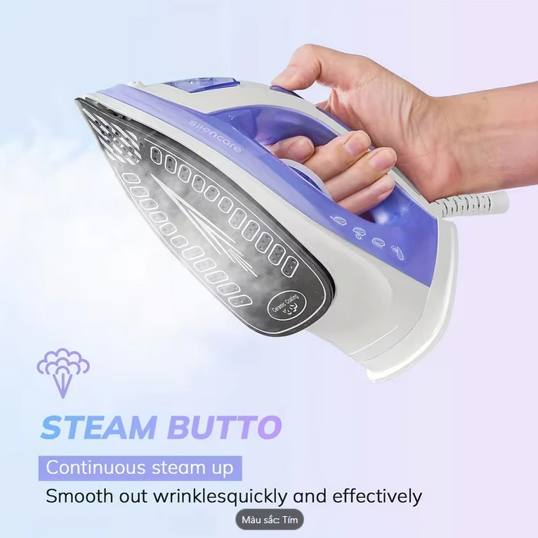 Máy Hơi Nước Cho Quần Áo với Bàn Ủi Chống Dính - 1200W