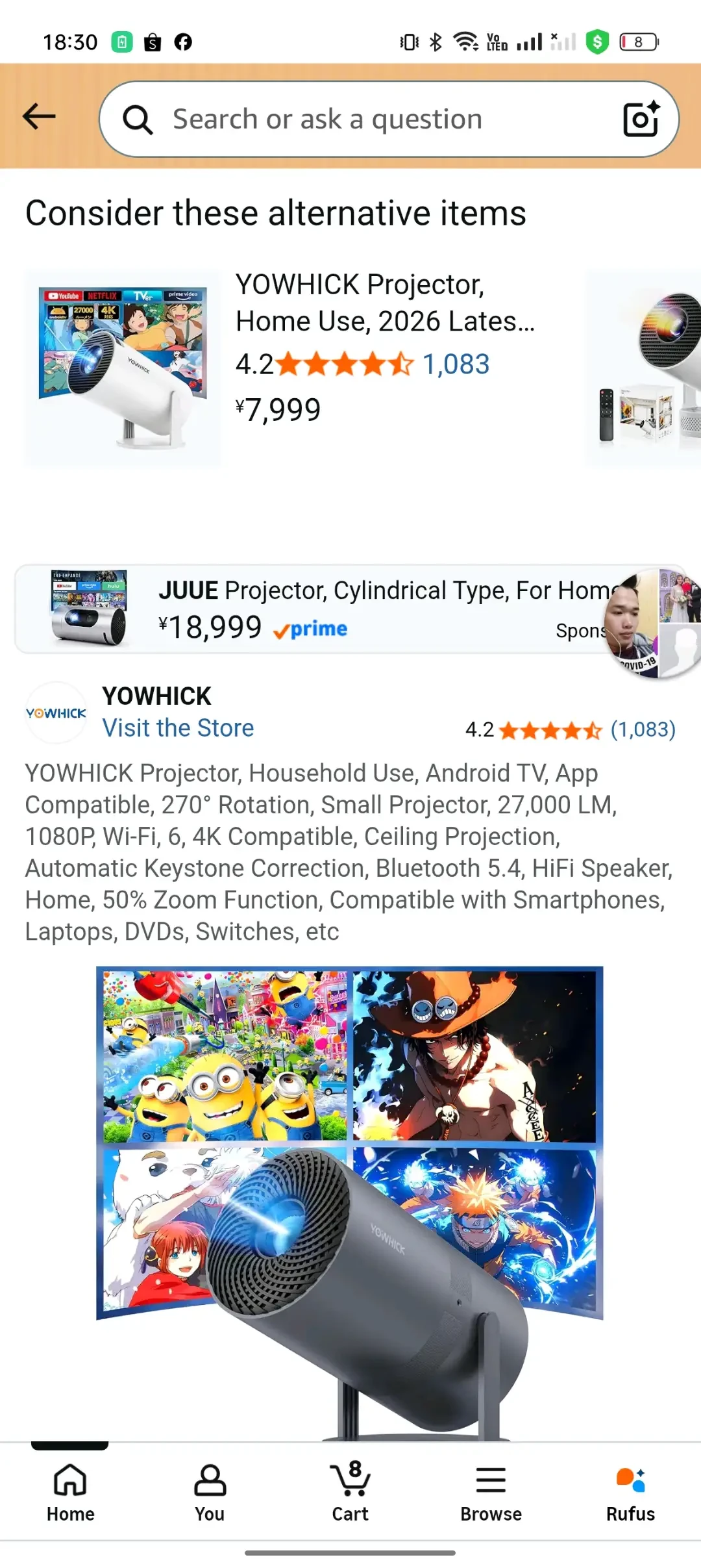 máy chiếu YOWHICK W33.