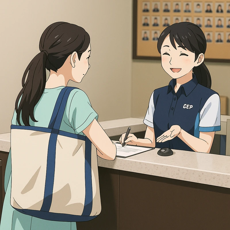 Nhân viên lễ tân câu lạc bộ thể thao | Câu lạc bộ thể dục trung tâm Jiyugaoka  · Nakane, Meguro-ku, Tokyo
